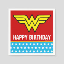 DC Comics | Wonder Woman Logo | Happy Birthday Napkins