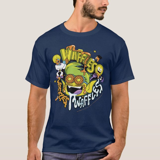 DC Comicseenitans Go Beast Boy Waffles Waffles Waf T-Shirt (Front)