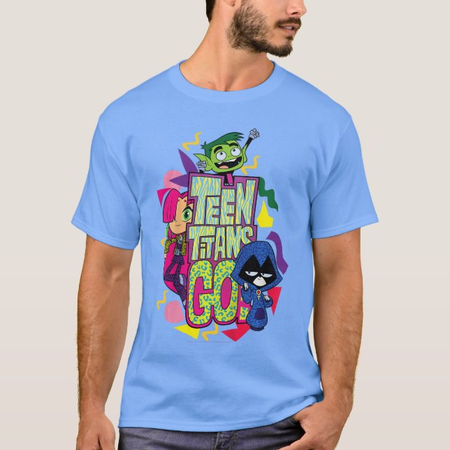 DC Comicseenitans Go Patterned Portrait friend T-Shirt (Front)