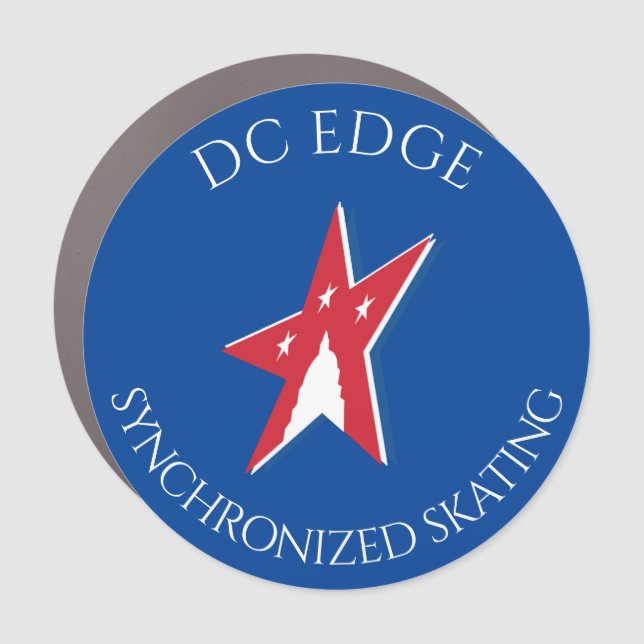 DC EDGE round Car Magnet (Front)