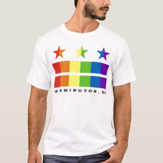 DC flag rainbow with text T-Shirt