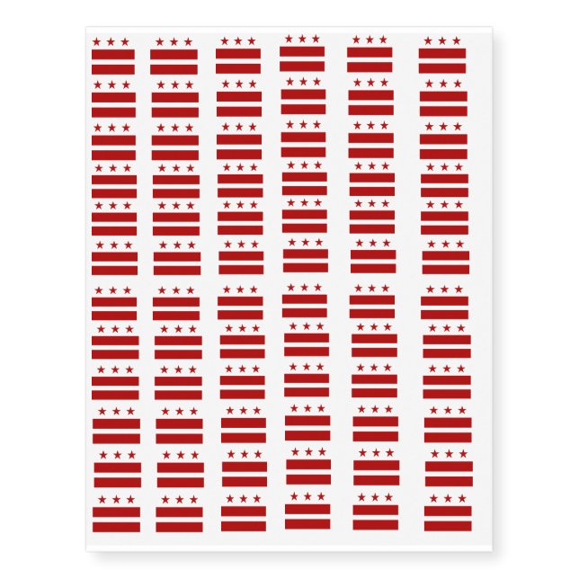 DC Flag Temporary Tattoos (Front)