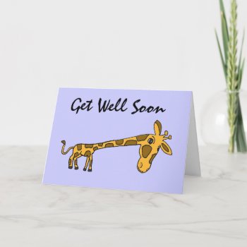 Dc-funny Giraffe Get Well Card by naturesmiles at Zazzle