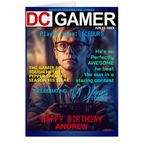 DC Gamer Parody PC Gamer Bday_Photo_Messages_Age