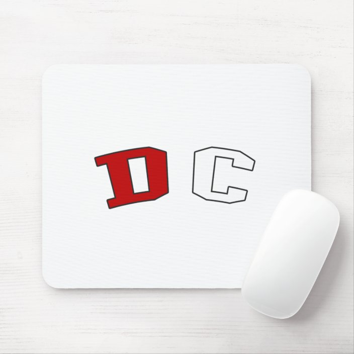 DC in District of Columbia State Flag Colors Mousepad