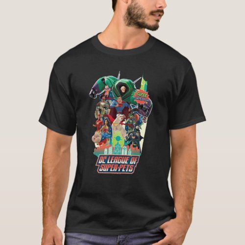 Dc League Of Super Pets All Characters Group Poste T_Shirt