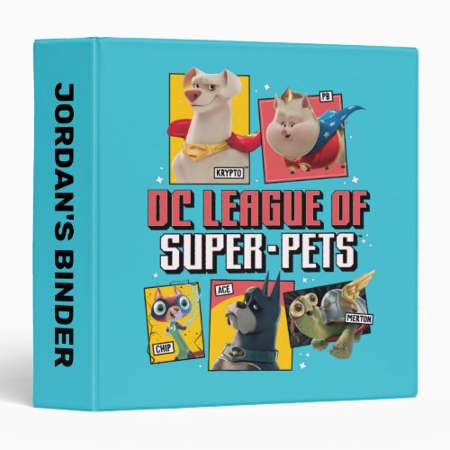 DC League of Super_Pets Character Panels 3 Ring Binder