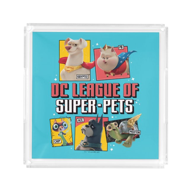 DC League of Super-Pets Character Panels Acrylic Tray (Front)