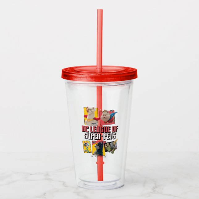 DC League of Super-Pets Character Panels Acrylic Tumbler (Front)