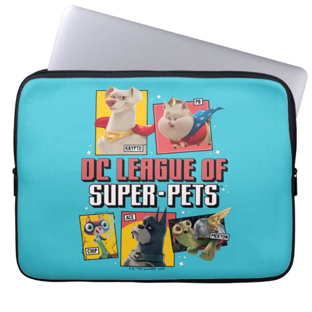 DC League of Super-Pets Character Panels Laptop Sleeve (Front)