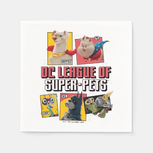 DC League of Super_Pets Character Panels Napkins