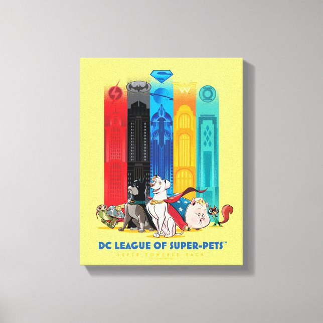 DC League of Super-Pets Metropolis Towers Canvas Print (Front)
