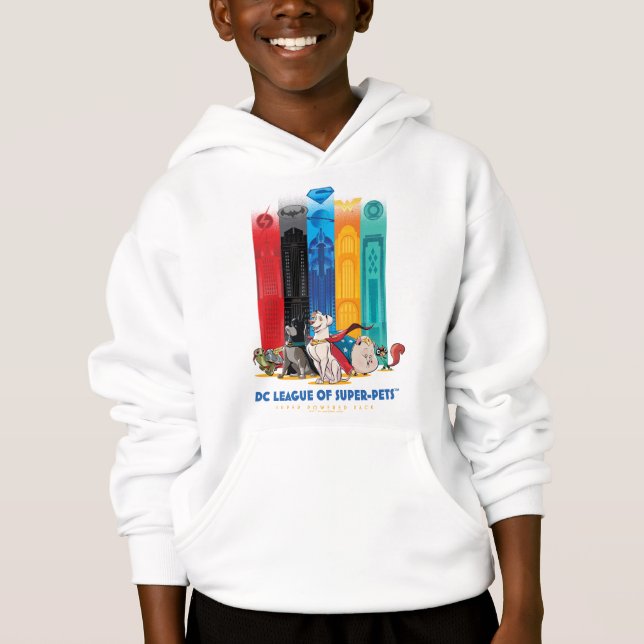 DC League of Super-Pets Metropolis Towers Hoodie (Front)