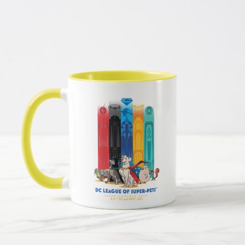 DC League of Super_Pets Metropolis Towers Mug