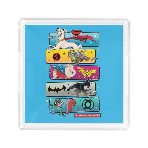 DC League of Super_Pets Panels Acrylic Tray