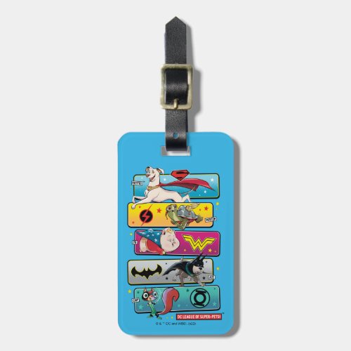 DC League of Super_Pets Panels Luggage Tag
