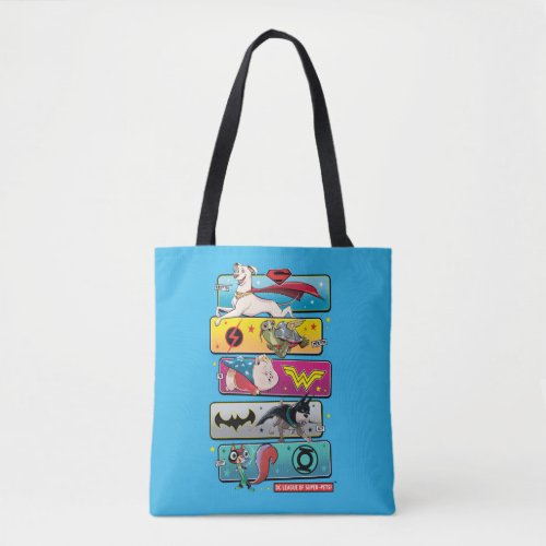 DC League of Super_Pets Panels Tote Bag