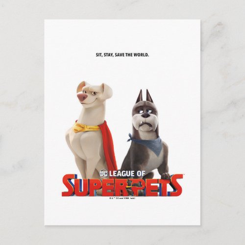 DC League of Super_Pets Theatrical Art Postcard