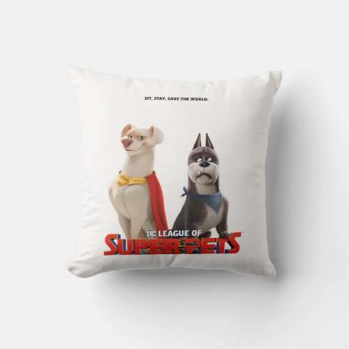 DC League of Super_Pets Theatrical Art Throw Pillow