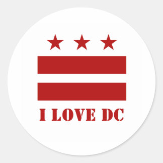 DC LOVE CLASSIC ROUND STICKER
