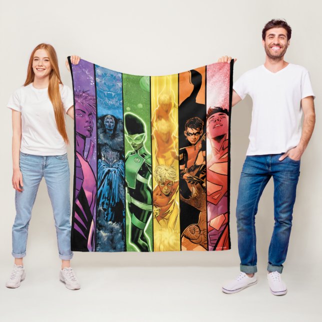 DC Pride Comic Cover 2022 Fleece Blanket (In Situ)