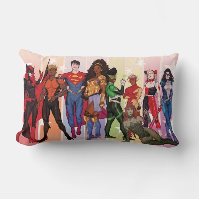 DC Pride Comic Cover 2022 Variant Lumbar Pillow (Front)