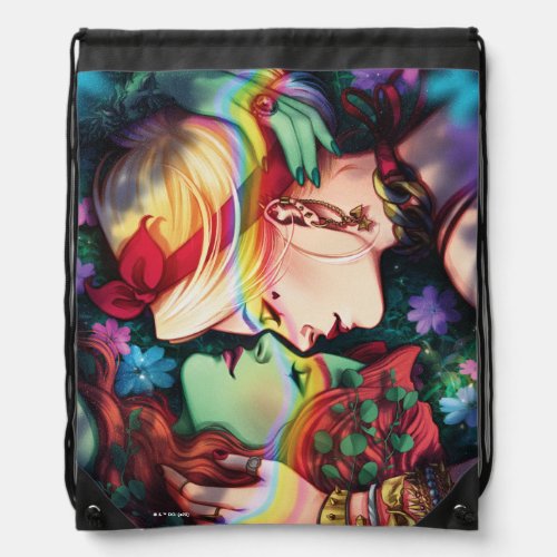 DC Pride Harley Quinn  Poison Ivy Comic Cover Drawstring Bag