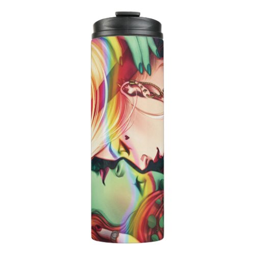 DC Pride Harley Quinn  Poison Ivy Comic Cover Thermal Tumbler