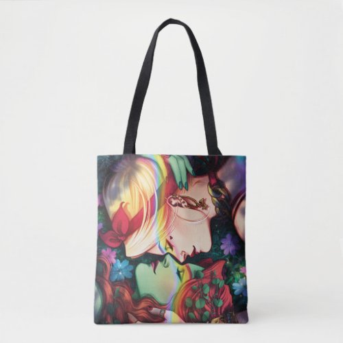 DC Pride Harley Quinn  Poison Ivy Comic Cover Tote Bag