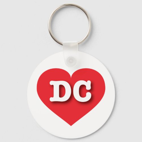 DC Red Heart _ I love DC Keychain