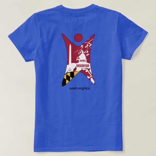 DC Region atheists, skeptics, & humanists T-Shirt (Design Back)