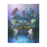 DC_Spirit Of The Dragonfly Art Fleece Blanket