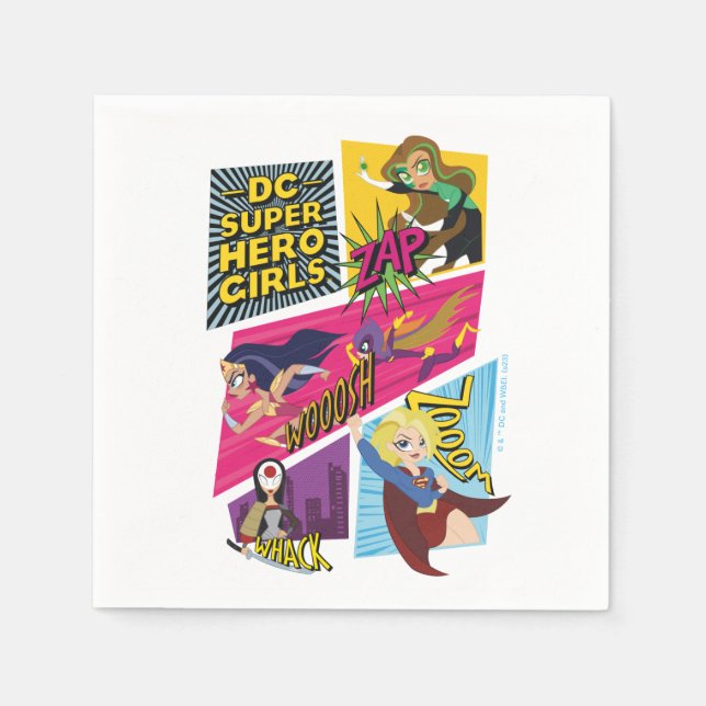 DC Super Hero Girls Action Panels Napkins (Front)