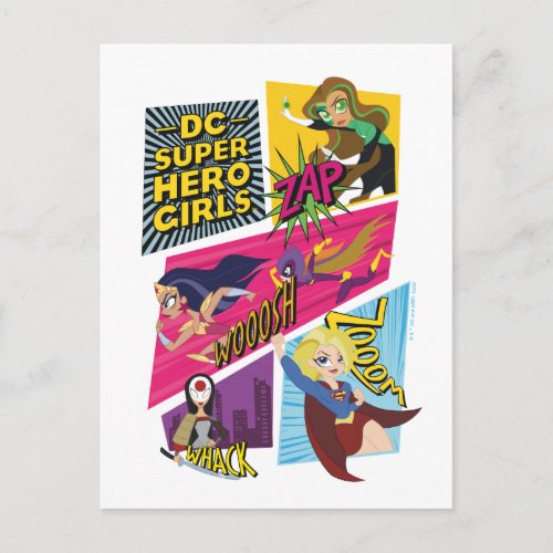 DC Super Hero Girls Action Panels Postcard