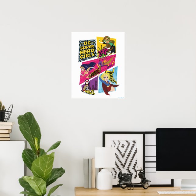 DC Super Hero Girls Action Panels Poster (Home Office)