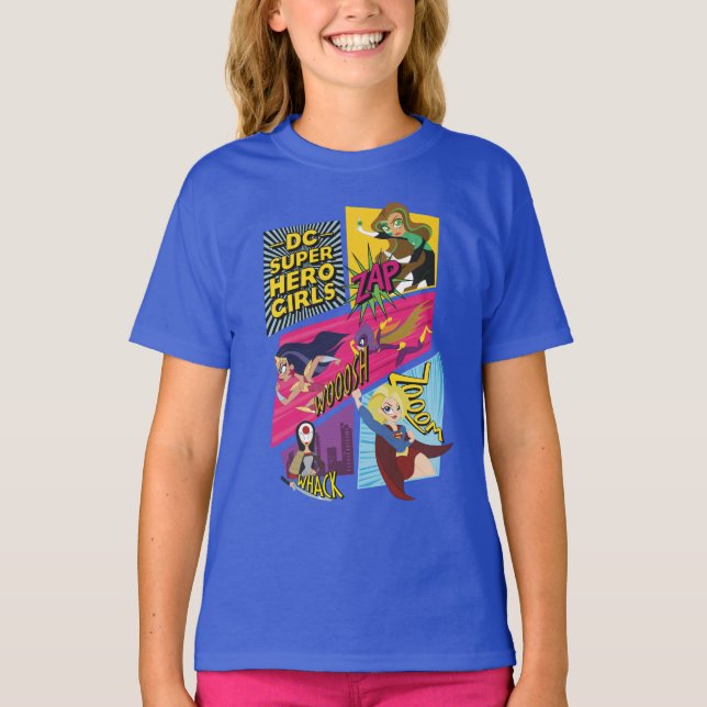 DC Super Hero Girls Action Panels T-Shirt (Front)
