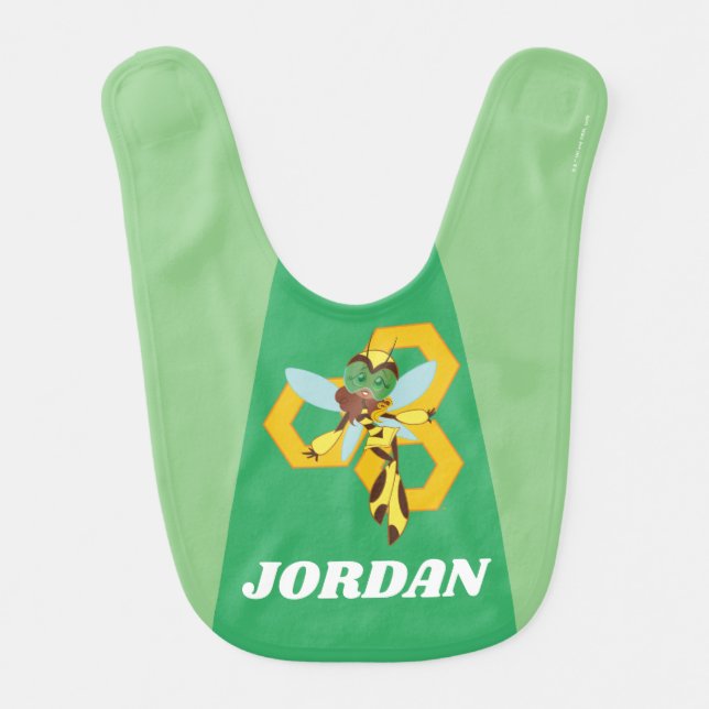 DC Super Hero Girls Bumble Bee Baby Bib (Front)