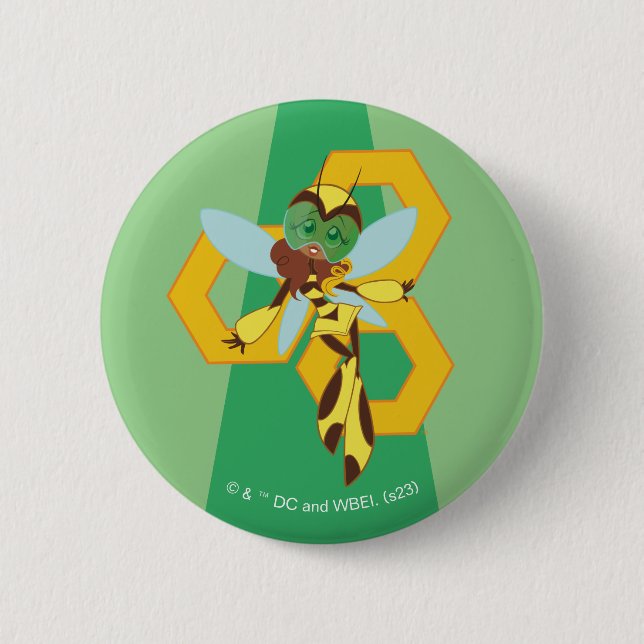 DC Super Hero Girls Bumble Bee Button (Front)