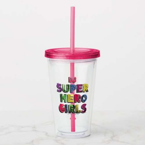 DC Super Hero Girls City Lettering Acrylic Tumbler