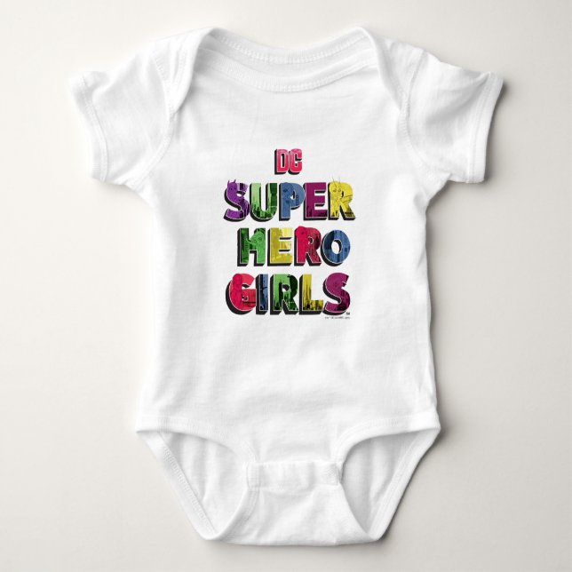 DC Super Hero Girls City Lettering Baby Bodysuit (Front)