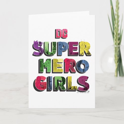 DC Super Hero Girls City Lettering Card