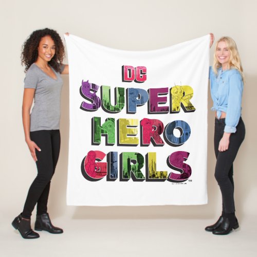 DC Super Hero Girls City Lettering Fleece Blanket
