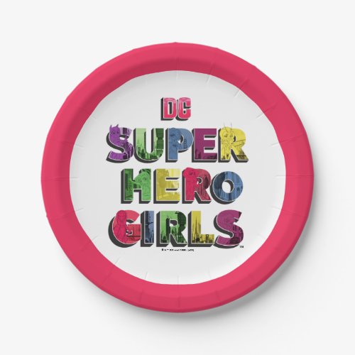 DC Super Hero Girls City Lettering Paper Plates