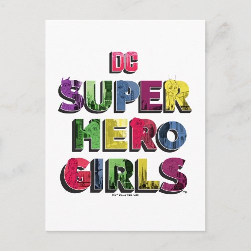 DC Super Hero Girls City Lettering Postcard