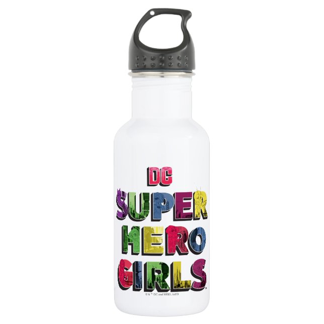 DC Super Hero Girls City Lettering Stainless Steel Water Bottle (Front)