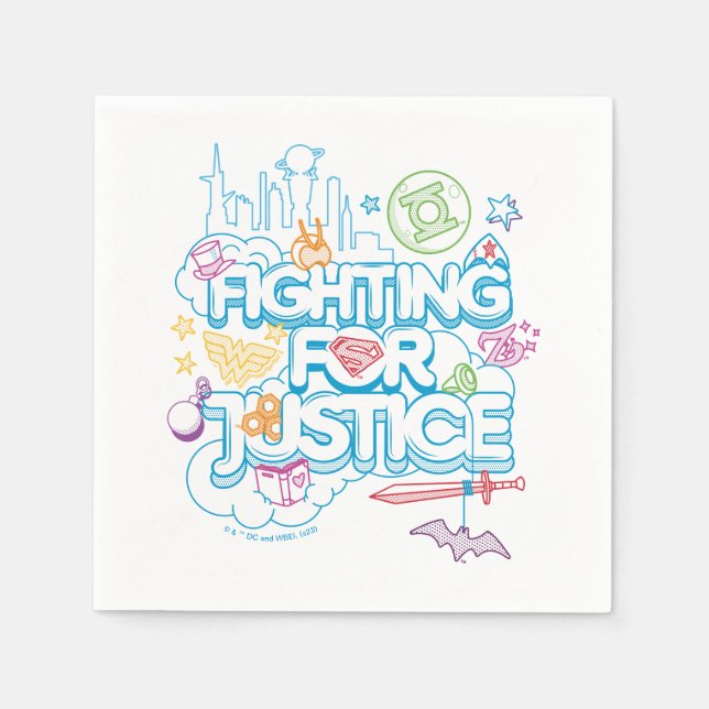 DC Super Hero Girls Fighting For Justice Napkins (Front)