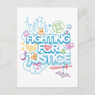 DC Super Hero Girls Fighting For Justice Postcard