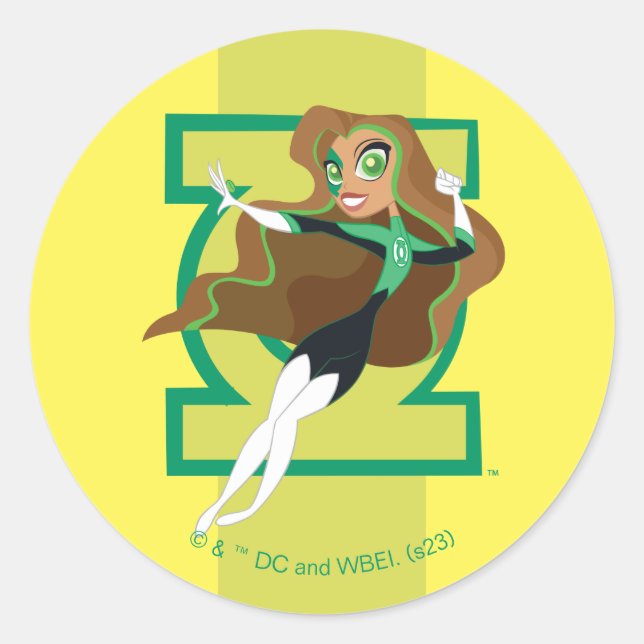 DC Super Hero Girls Green Lantern Classic Round Sticker (Front)