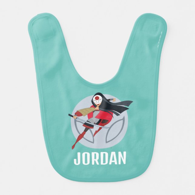 DC Super Hero Girls Katana Baby Bib (Front)