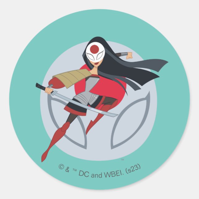 DC Super Hero Girls Katana Classic Round Sticker (Front)
